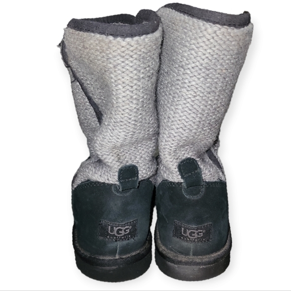 UGG Women's Nyla Sweater Boots‎ Black/Grey 8* - Picture 5 of 9
